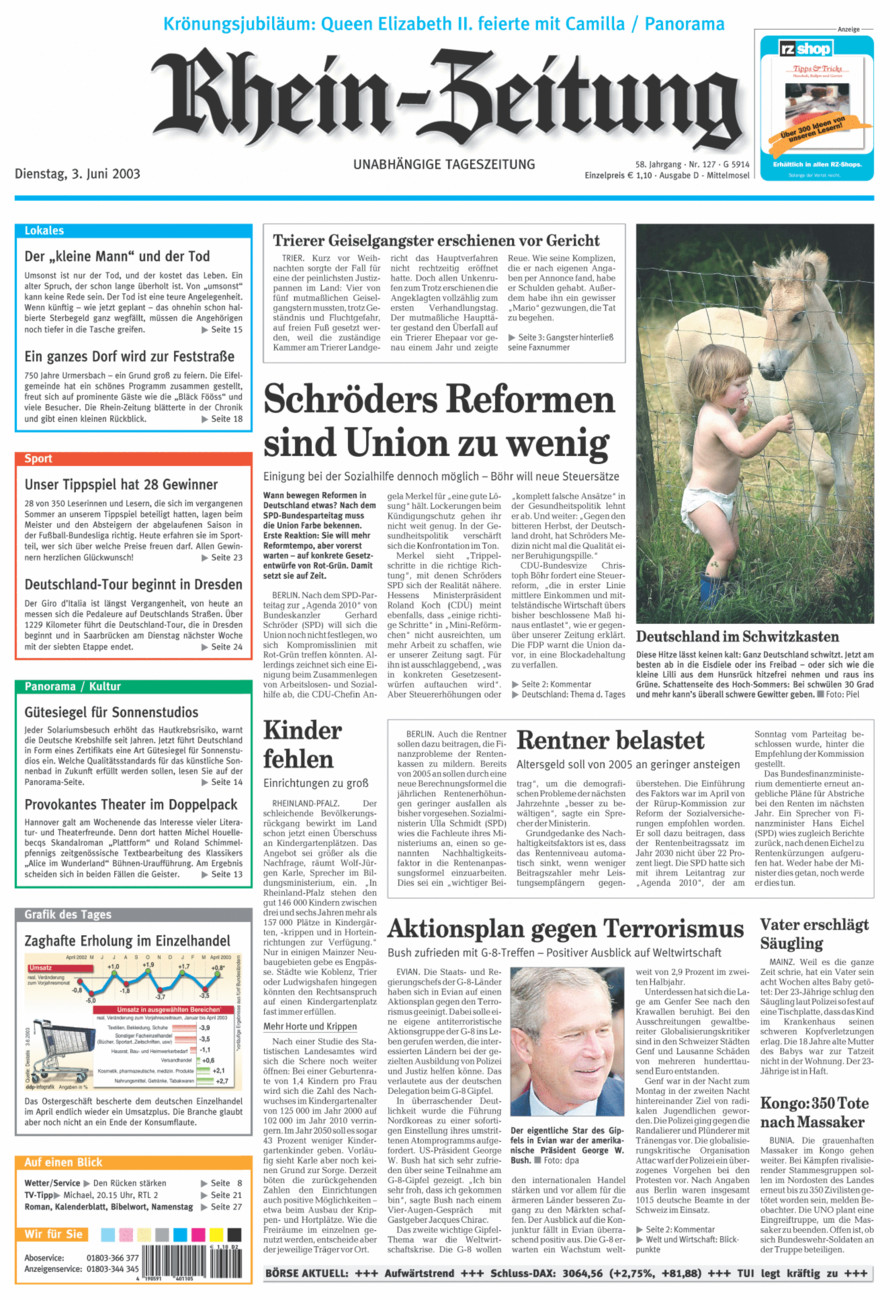 Rhein-Zeitung Kreis Cochem-Zell vom Dienstag, 03.06.2003