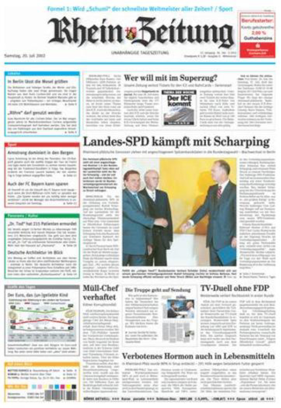 Rhein-Zeitung Kreis Cochem-Zell vom Samstag, 20.07.2002