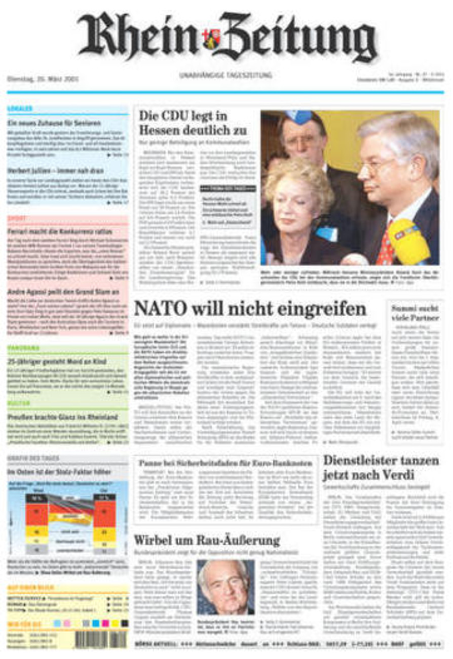 Rhein-Zeitung Kreis Cochem-Zell vom Dienstag, 20.03.2001