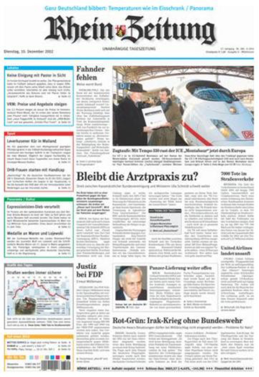 Rhein-Zeitung Kreis Cochem-Zell vom Dienstag, 10.12.2002
