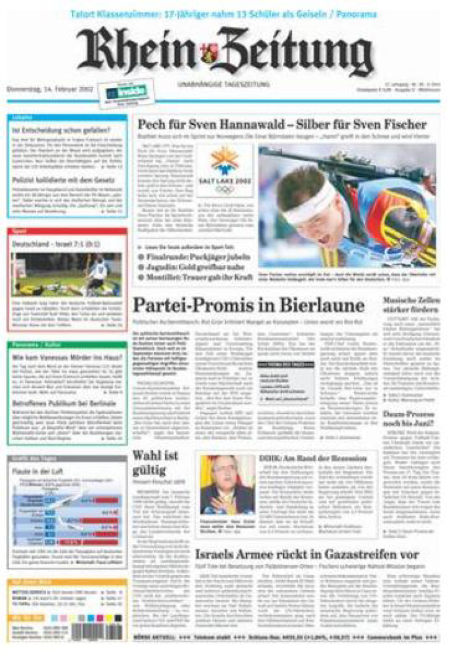 Rhein-Zeitung Kreis Cochem-Zell vom Donnerstag, 14.02.2002