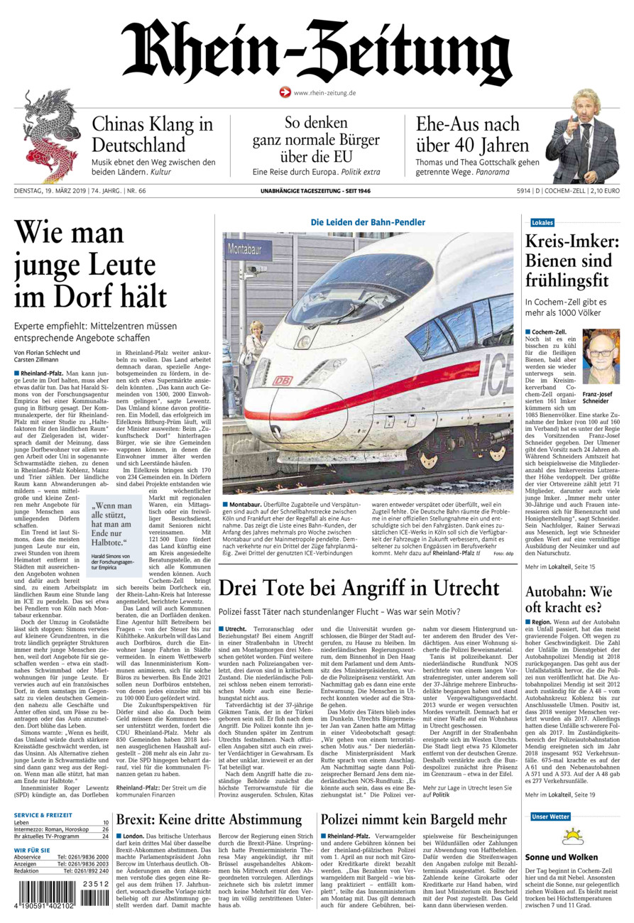 Rhein-Zeitung Kreis Cochem-Zell vom Dienstag, 19.03.2019