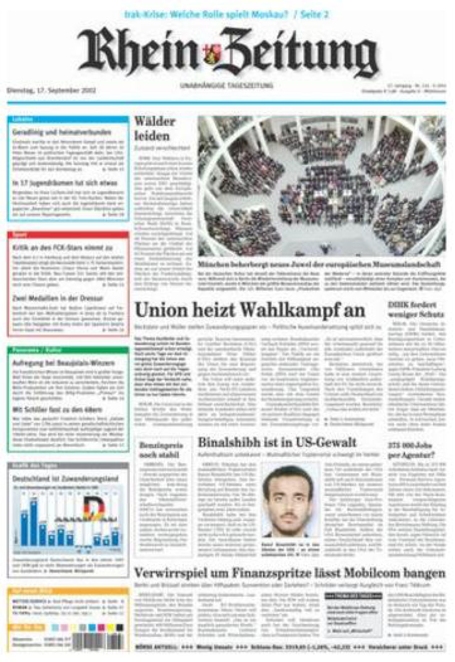Rhein-Zeitung Kreis Cochem-Zell vom Dienstag, 17.09.2002