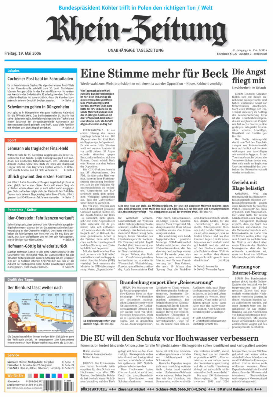 Rhein-Zeitung Kreis Cochem-Zell vom Freitag, 19.05.2006
