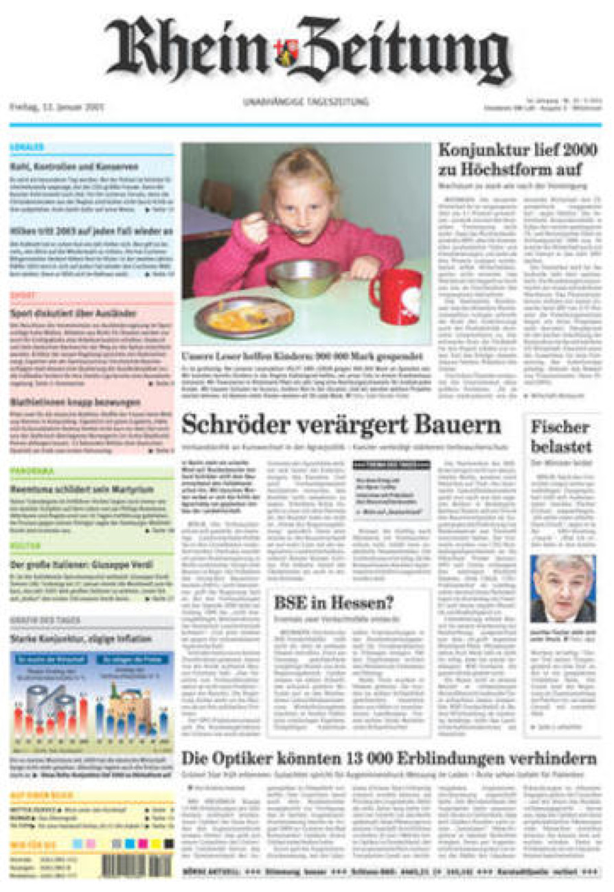 Rhein-Zeitung Kreis Cochem-Zell vom Freitag, 12.01.2001