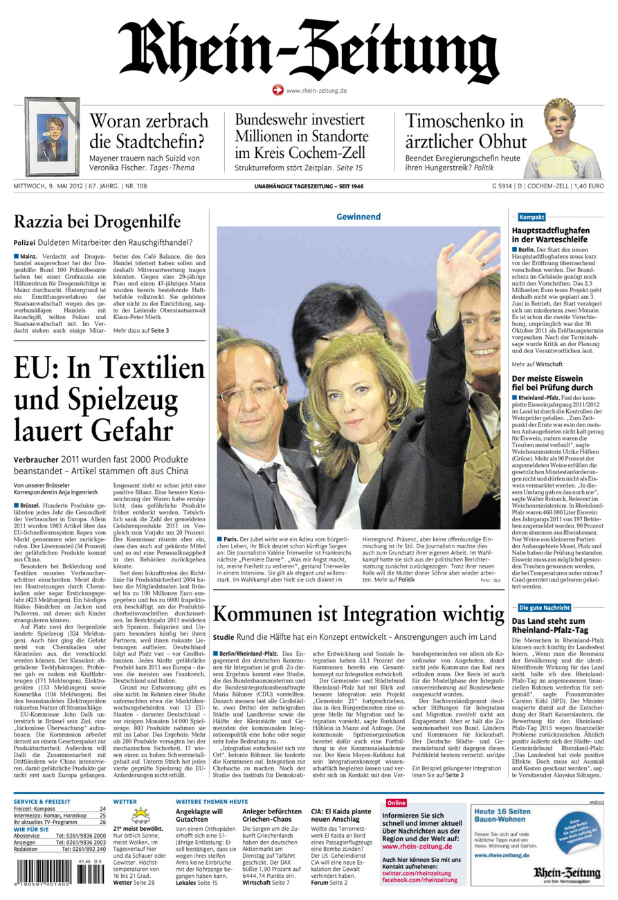 Rhein-Zeitung Kreis Cochem-Zell vom Mittwoch, 09.05.2012