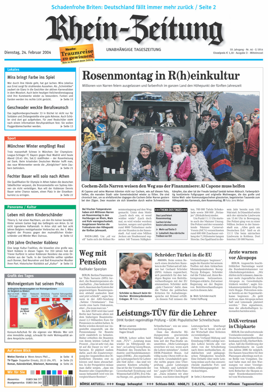 Rhein-Zeitung Kreis Cochem-Zell vom Dienstag, 24.02.2004