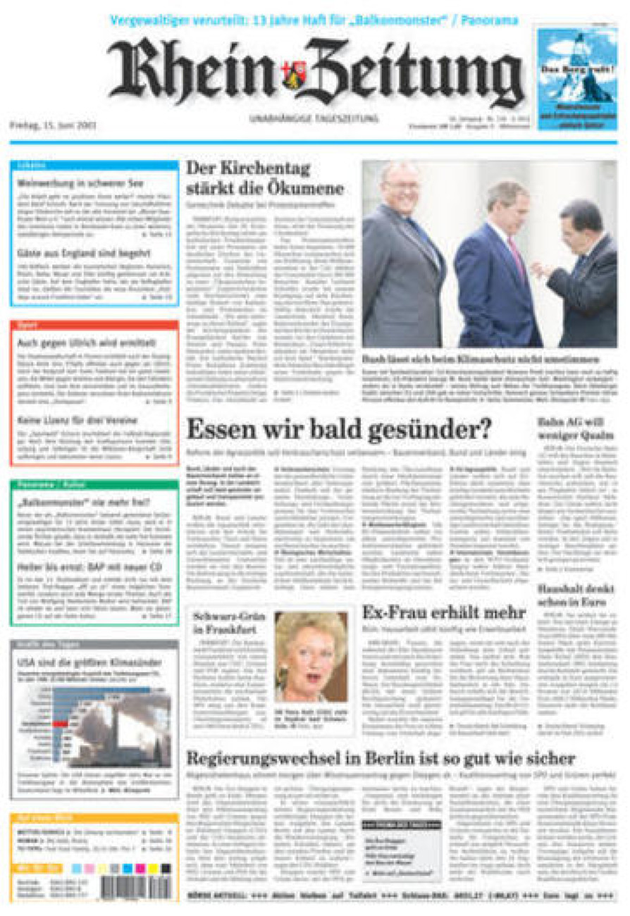 Rhein-Zeitung Kreis Cochem-Zell vom Freitag, 15.06.2001