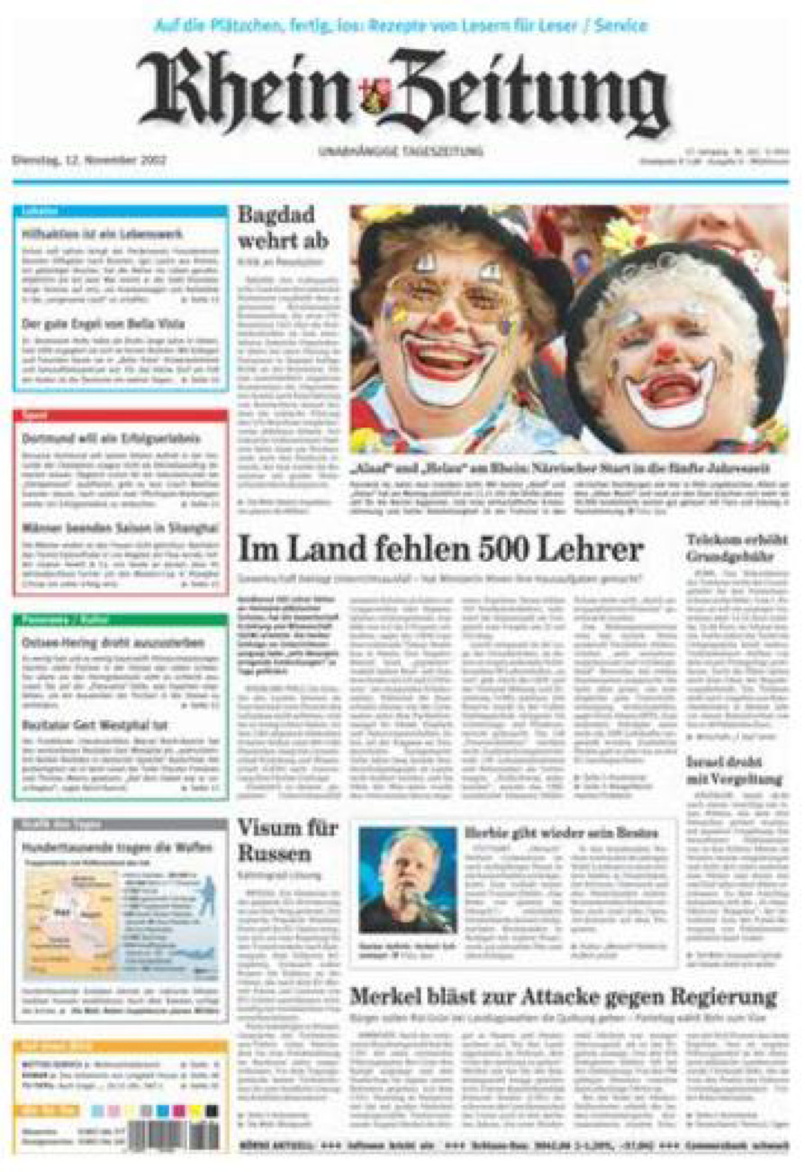 Rhein-Zeitung Kreis Cochem-Zell vom Dienstag, 12.11.2002