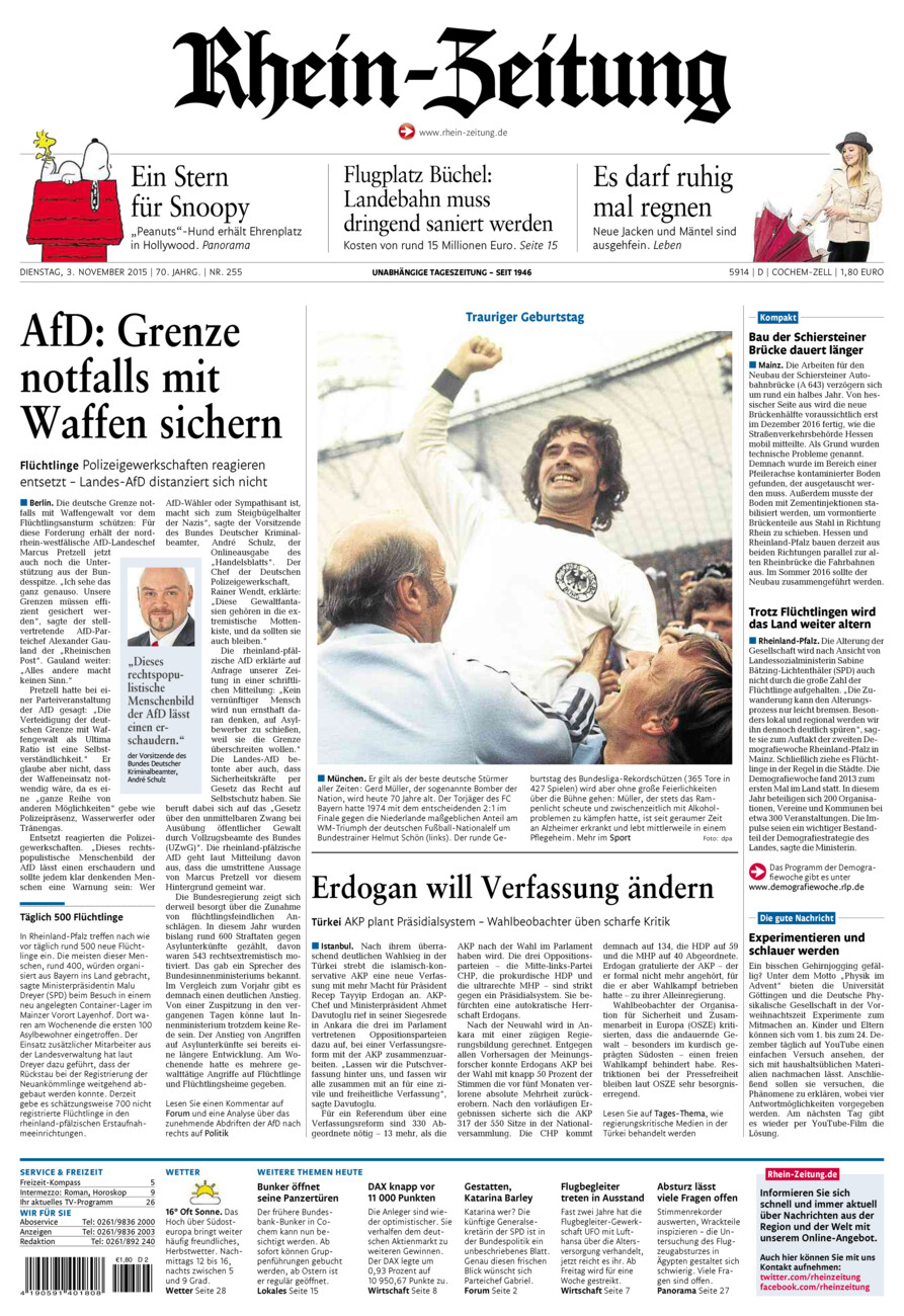 Rhein-Zeitung Kreis Cochem-Zell vom Dienstag, 03.11.2015