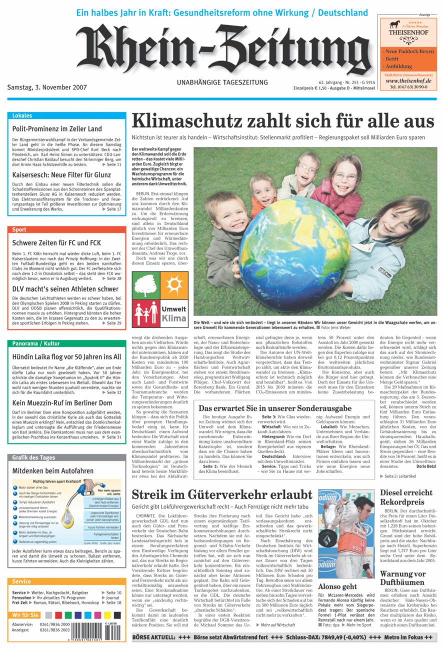 Rhein-Zeitung Kreis Cochem-Zell vom Samstag, 03.11.2007