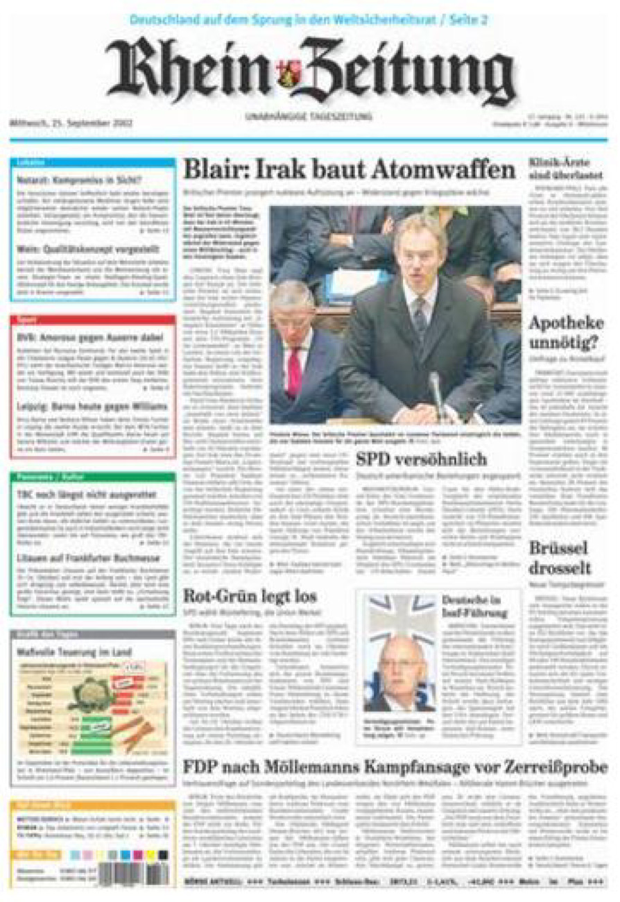 Rhein-Zeitung Kreis Cochem-Zell vom Mittwoch, 25.09.2002