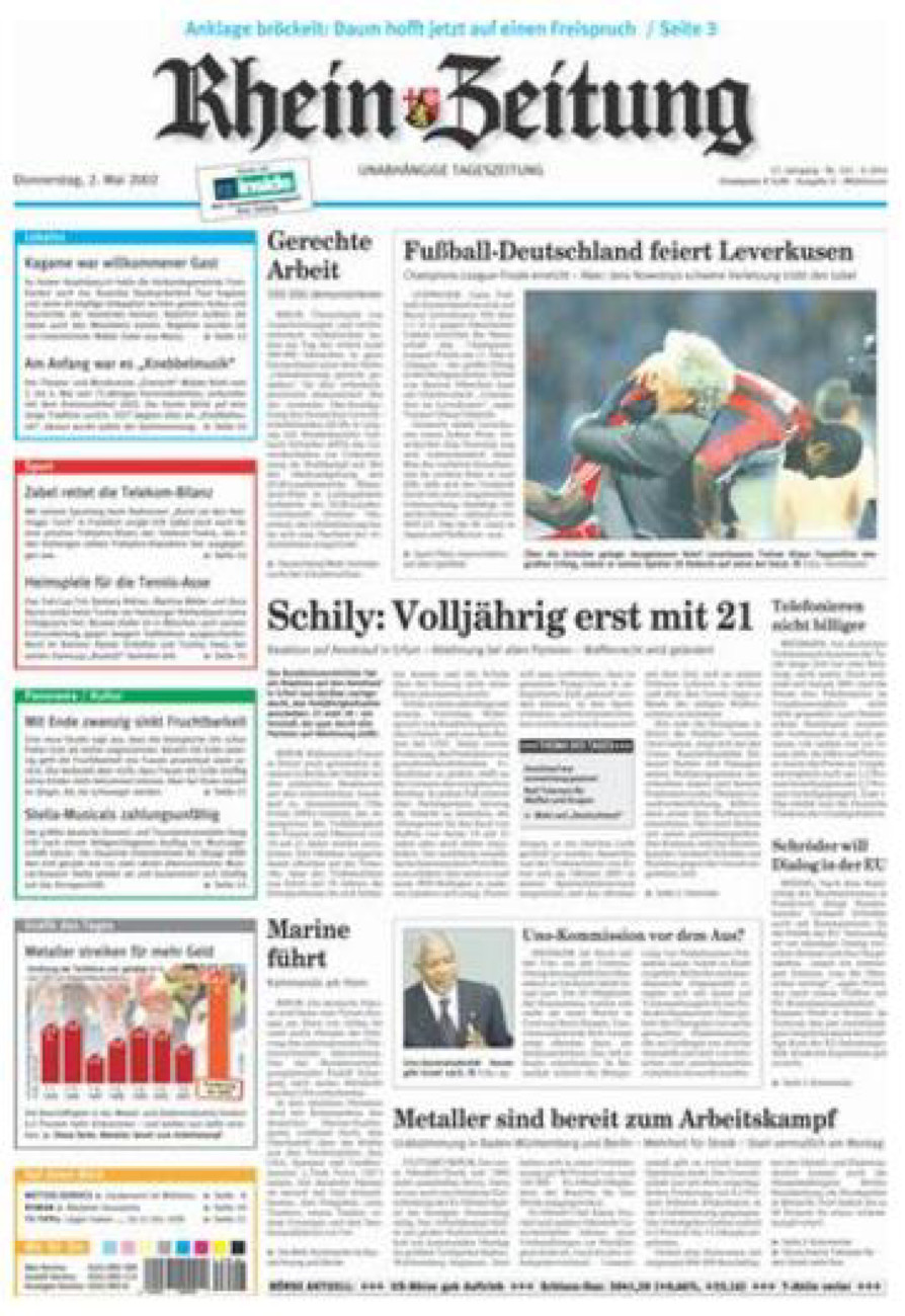 Rhein-Zeitung Kreis Cochem-Zell vom Donnerstag, 02.05.2002