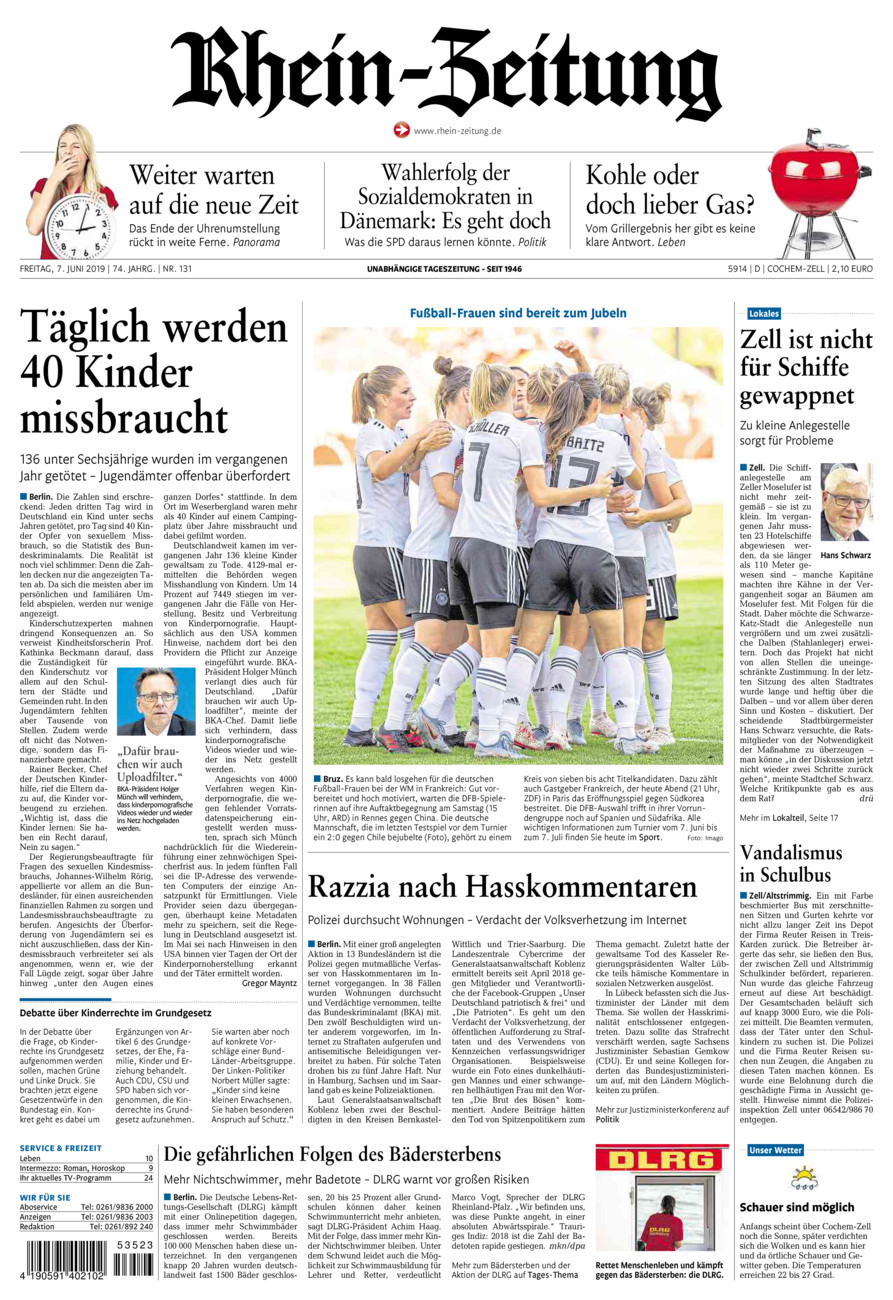 Rhein-Zeitung Kreis Cochem-Zell vom Freitag, 07.06.2019