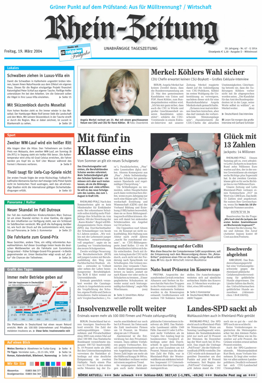 Rhein-Zeitung Kreis Cochem-Zell vom Freitag, 19.03.2004
