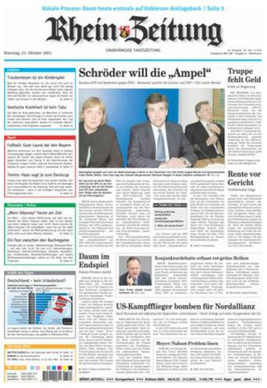 Rhein-Zeitung Kreis Cochem-Zell vom Dienstag, 23.10.2001