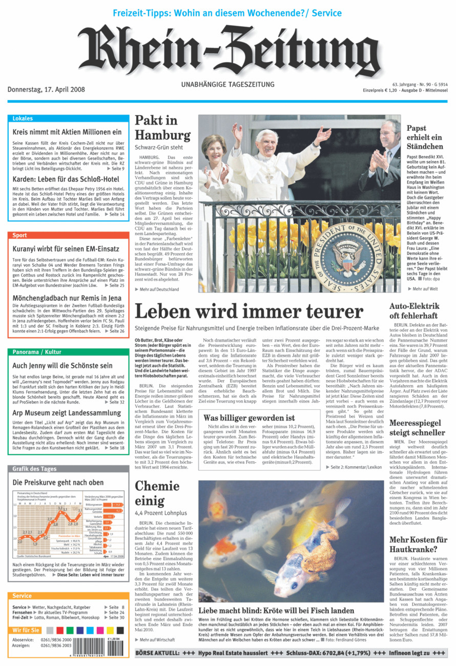 Rhein-Zeitung Kreis Cochem-Zell vom Donnerstag, 17.04.2008