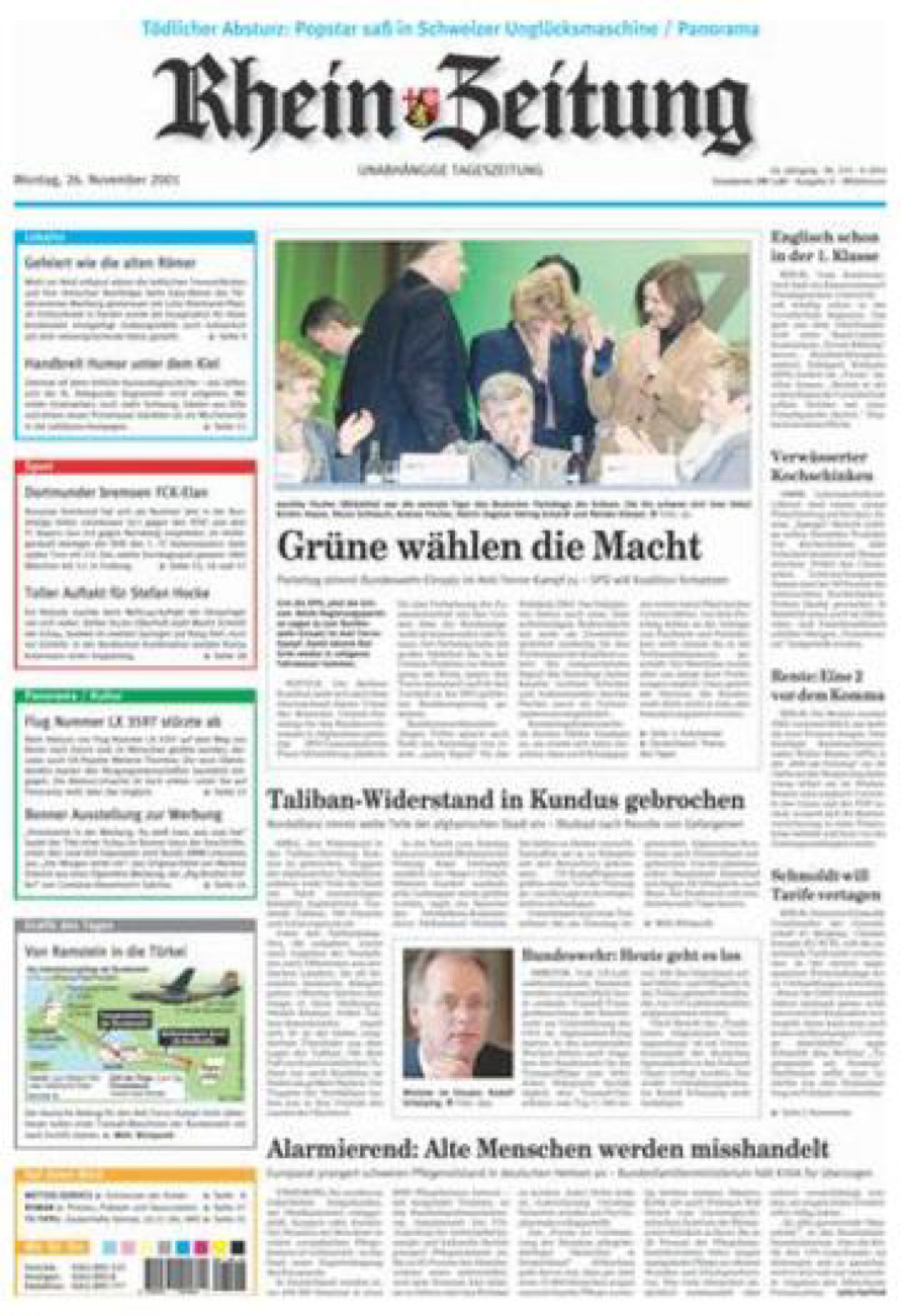 Rhein-Zeitung Kreis Cochem-Zell vom Montag, 26.11.2001