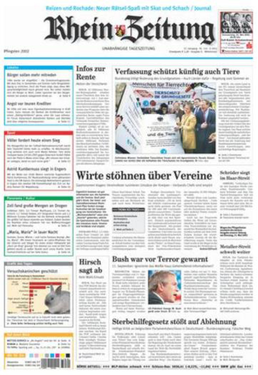 Rhein-Zeitung Kreis Cochem-Zell vom Samstag, 18.05.2002