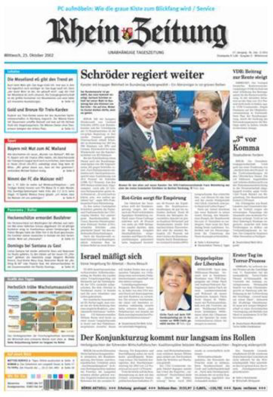 Rhein-Zeitung Kreis Cochem-Zell vom Mittwoch, 23.10.2002