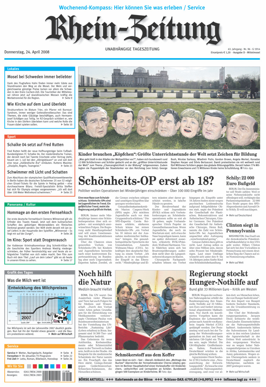 Rhein-Zeitung Kreis Cochem-Zell vom Donnerstag, 24.04.2008