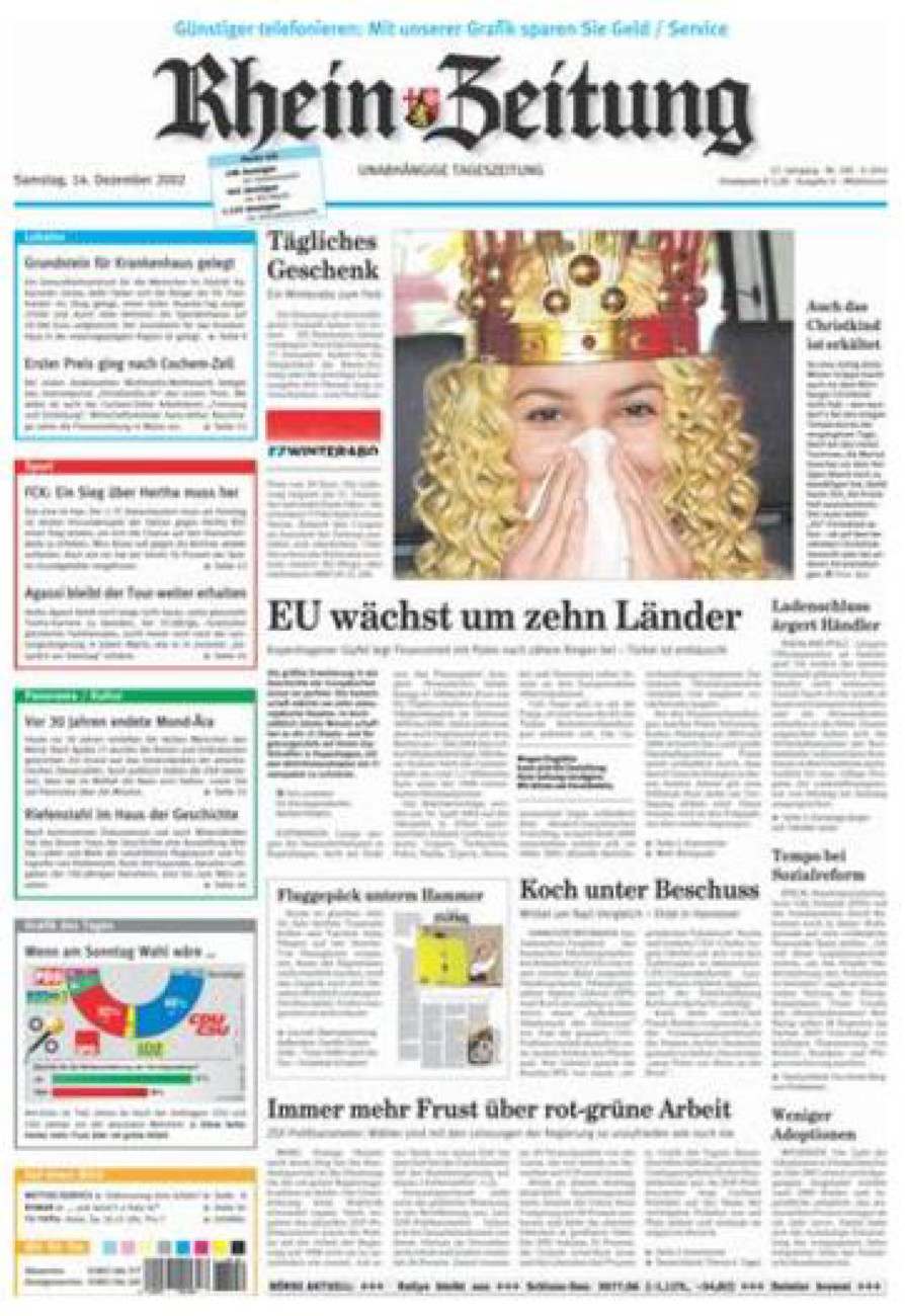 Rhein-Zeitung Kreis Cochem-Zell vom Samstag, 14.12.2002