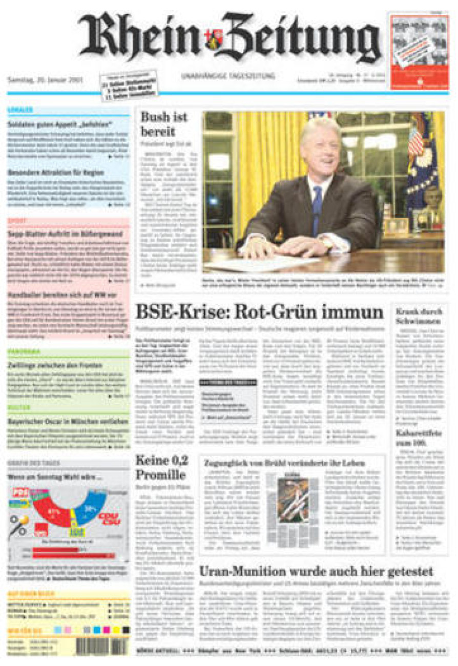 Rhein-Zeitung Kreis Cochem-Zell vom Samstag, 20.01.2001