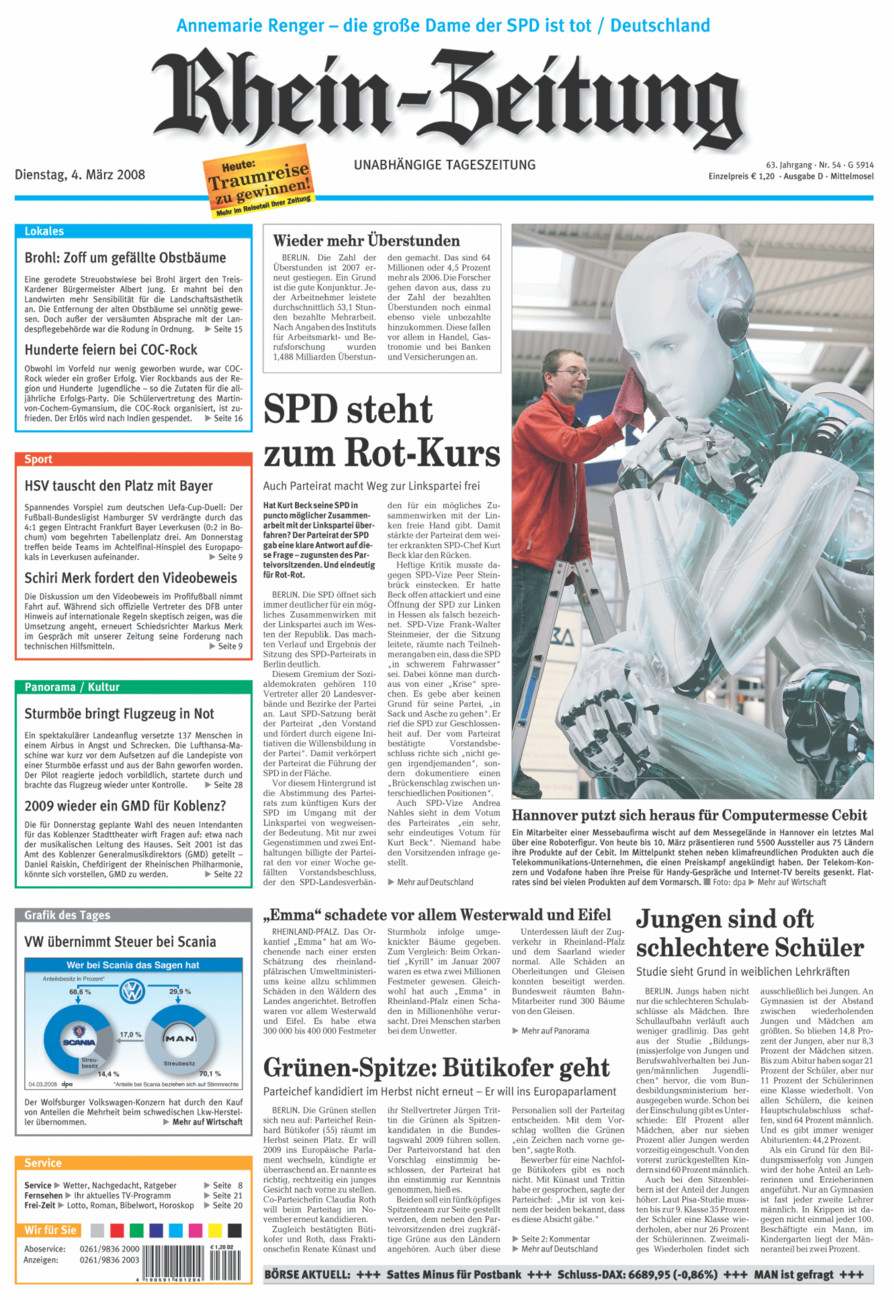 Rhein-Zeitung Kreis Cochem-Zell vom Dienstag, 04.03.2008