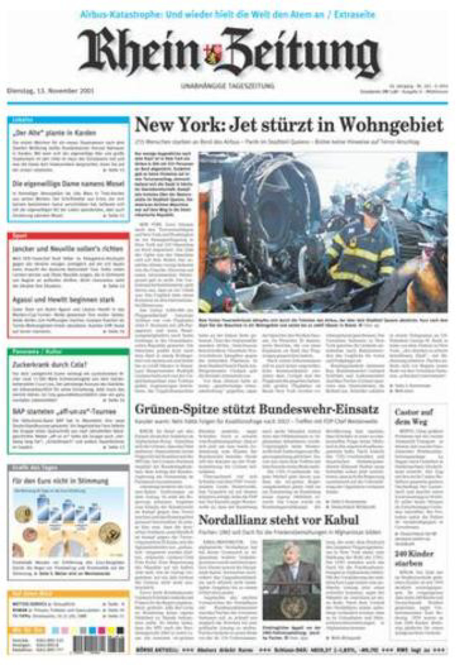 Rhein-Zeitung Kreis Cochem-Zell vom Dienstag, 13.11.2001