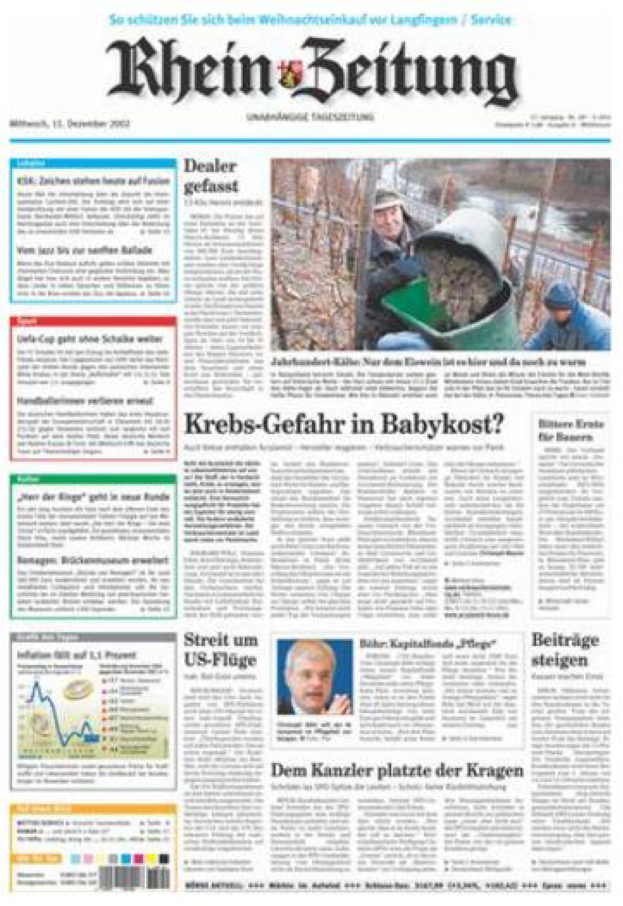 Rhein-Zeitung Kreis Cochem-Zell vom Mittwoch, 11.12.2002