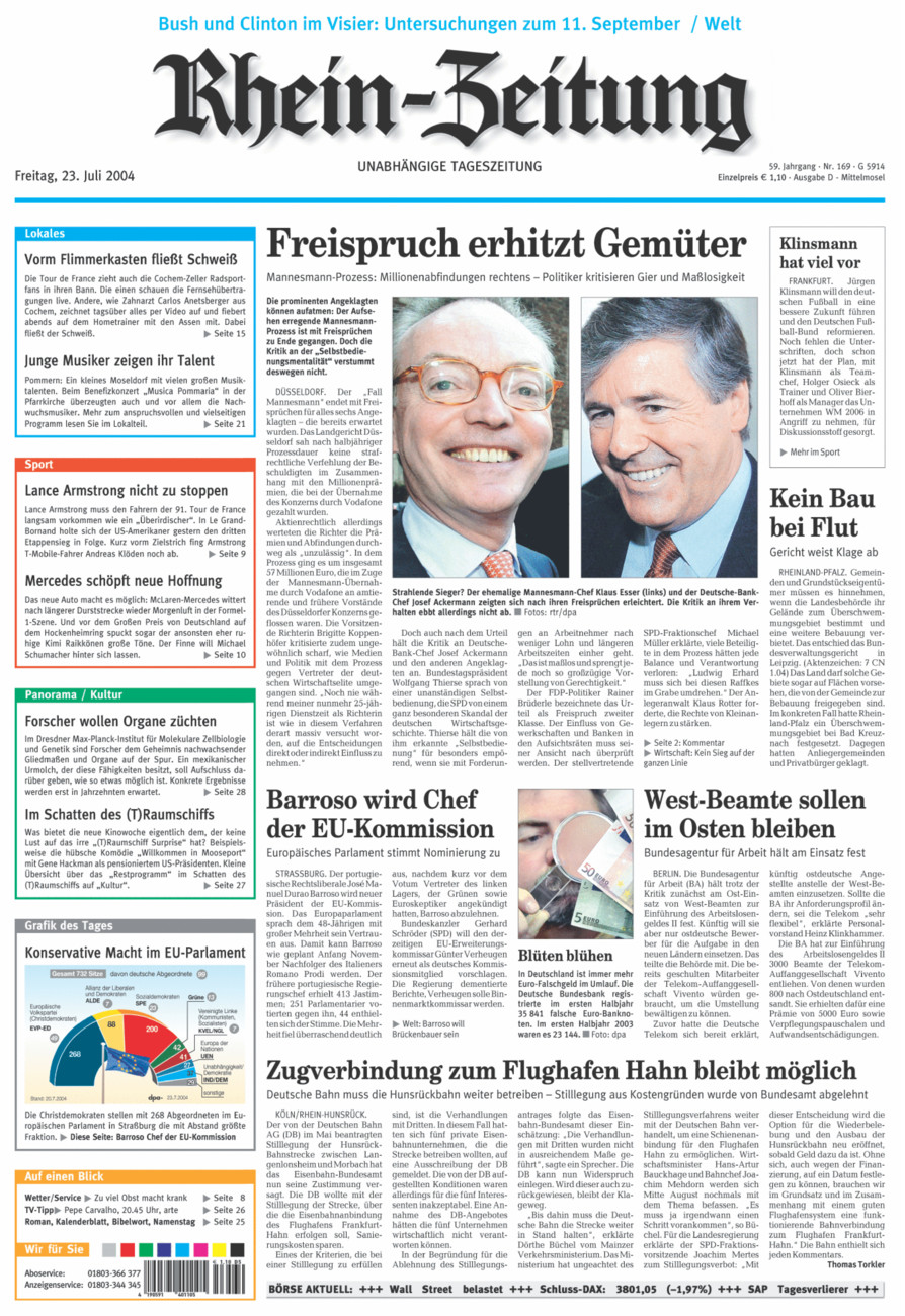 Rhein-Zeitung Kreis Cochem-Zell vom Freitag, 23.07.2004