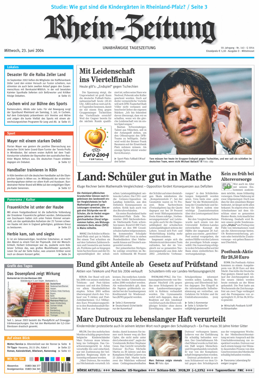 Rhein-Zeitung Kreis Cochem-Zell vom Mittwoch, 23.06.2004