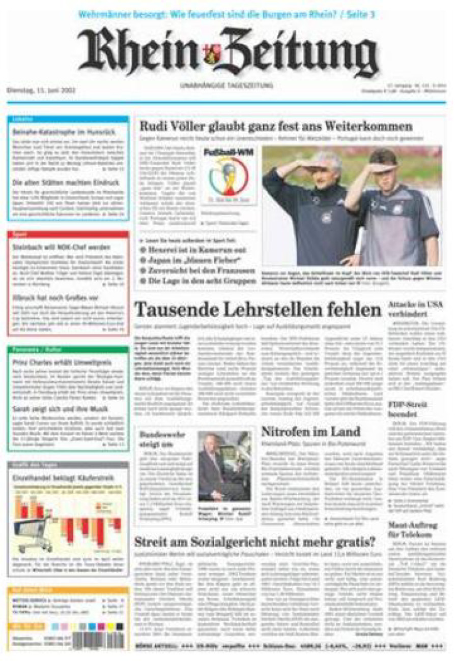 Rhein-Zeitung Kreis Cochem-Zell vom Dienstag, 11.06.2002