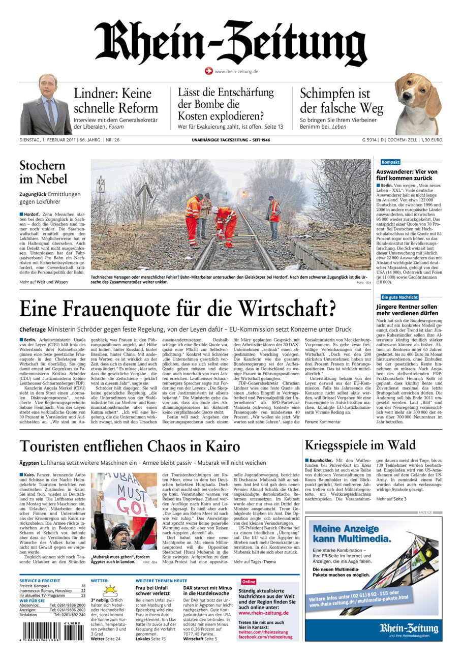 Rhein-Zeitung Kreis Cochem-Zell vom Dienstag, 01.02.2011