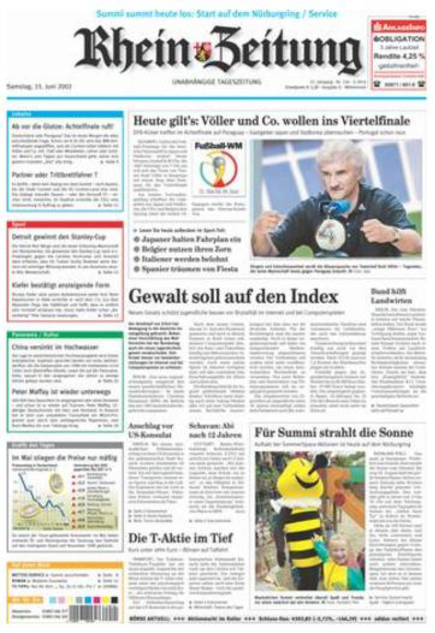 Rhein-Zeitung Kreis Cochem-Zell vom Samstag, 15.06.2002