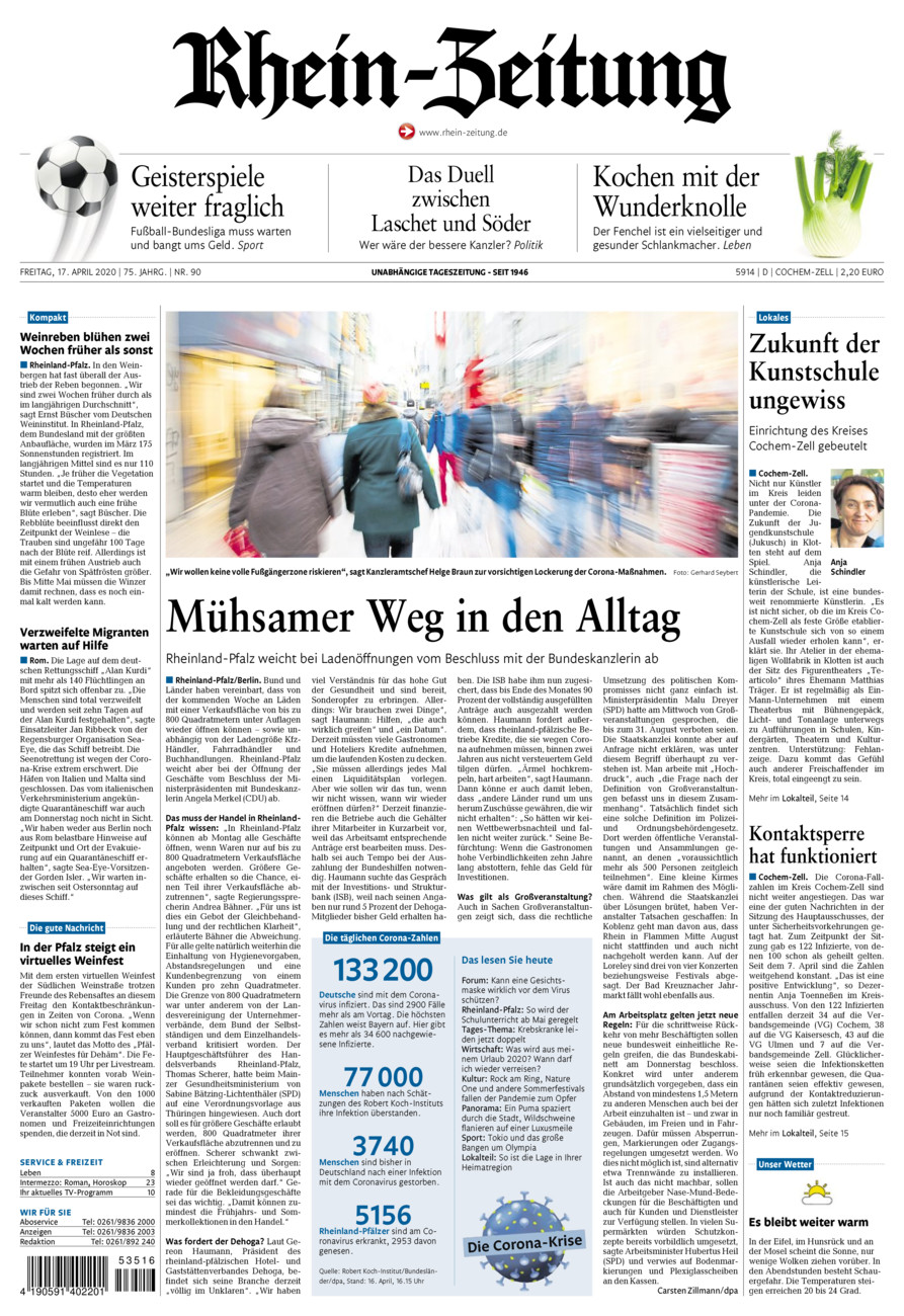 Rhein-Zeitung Kreis Cochem-Zell vom Freitag, 17.04.2020