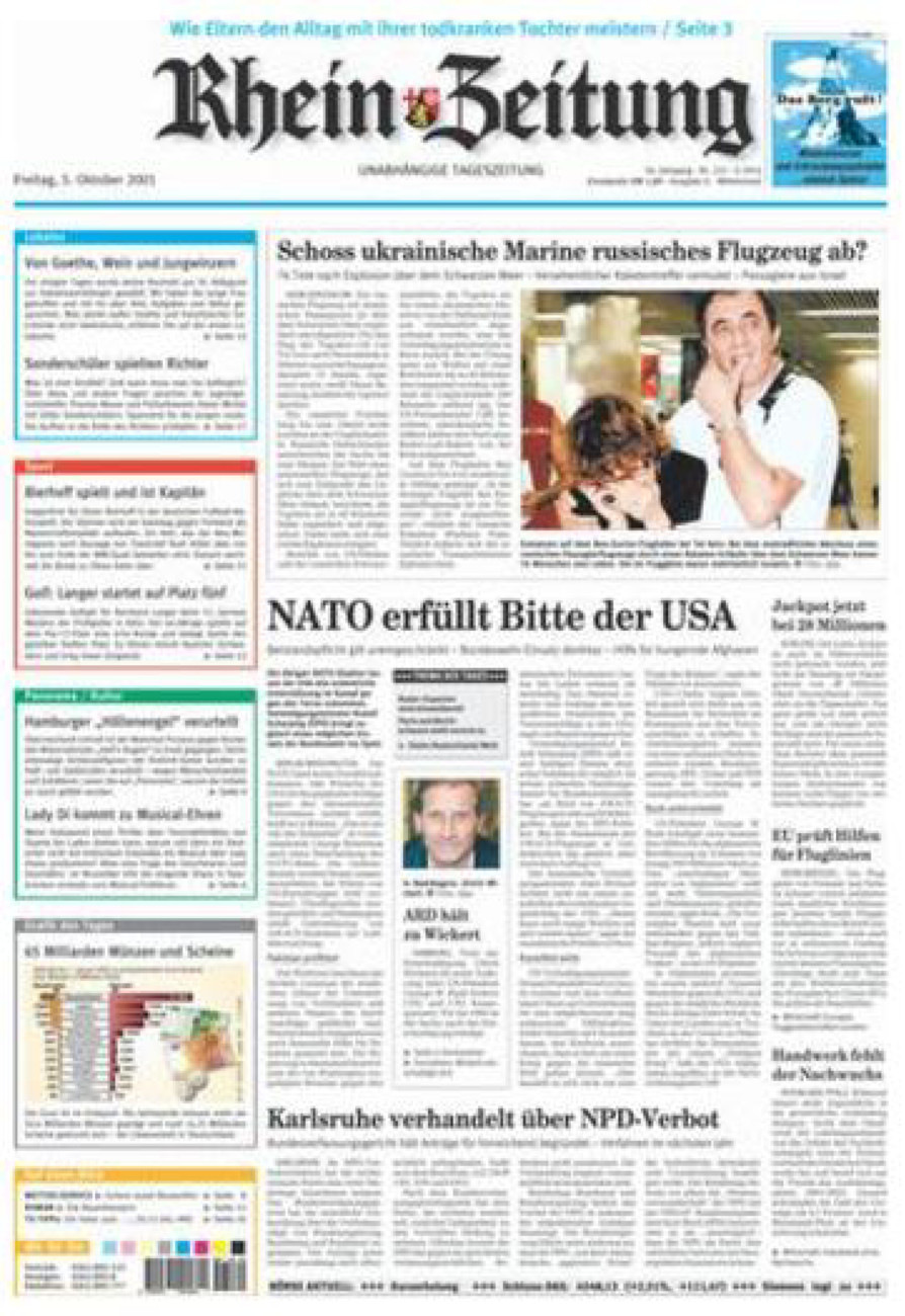 Rhein-Zeitung Kreis Cochem-Zell vom Freitag, 05.10.2001
