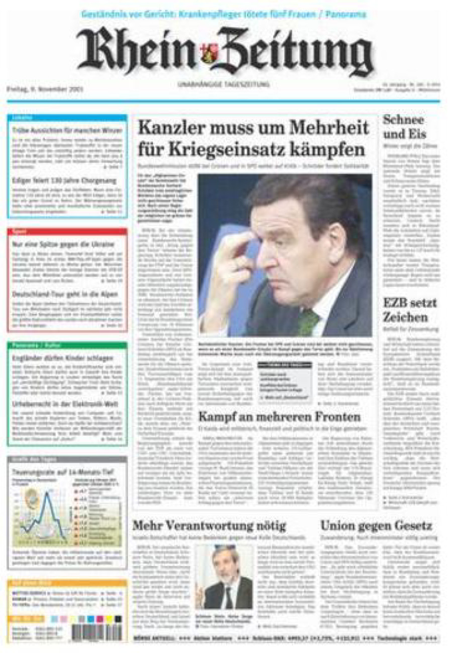 Rhein-Zeitung Kreis Cochem-Zell vom Freitag, 09.11.2001