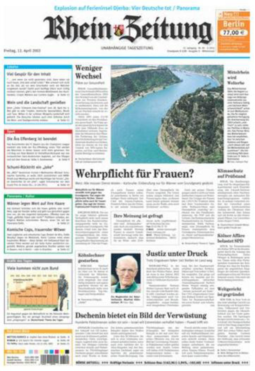 Rhein-Zeitung Kreis Cochem-Zell vom Freitag, 12.04.2002