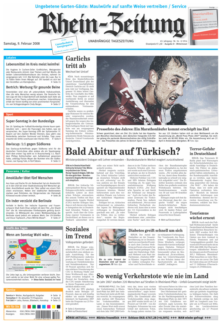 Rhein-Zeitung Kreis Cochem-Zell vom Samstag, 09.02.2008