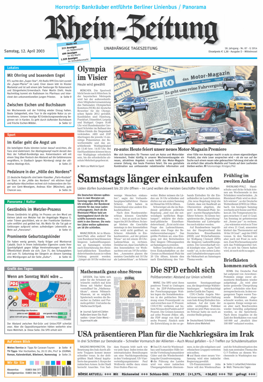Rhein-Zeitung Kreis Cochem-Zell vom Samstag, 12.04.2003