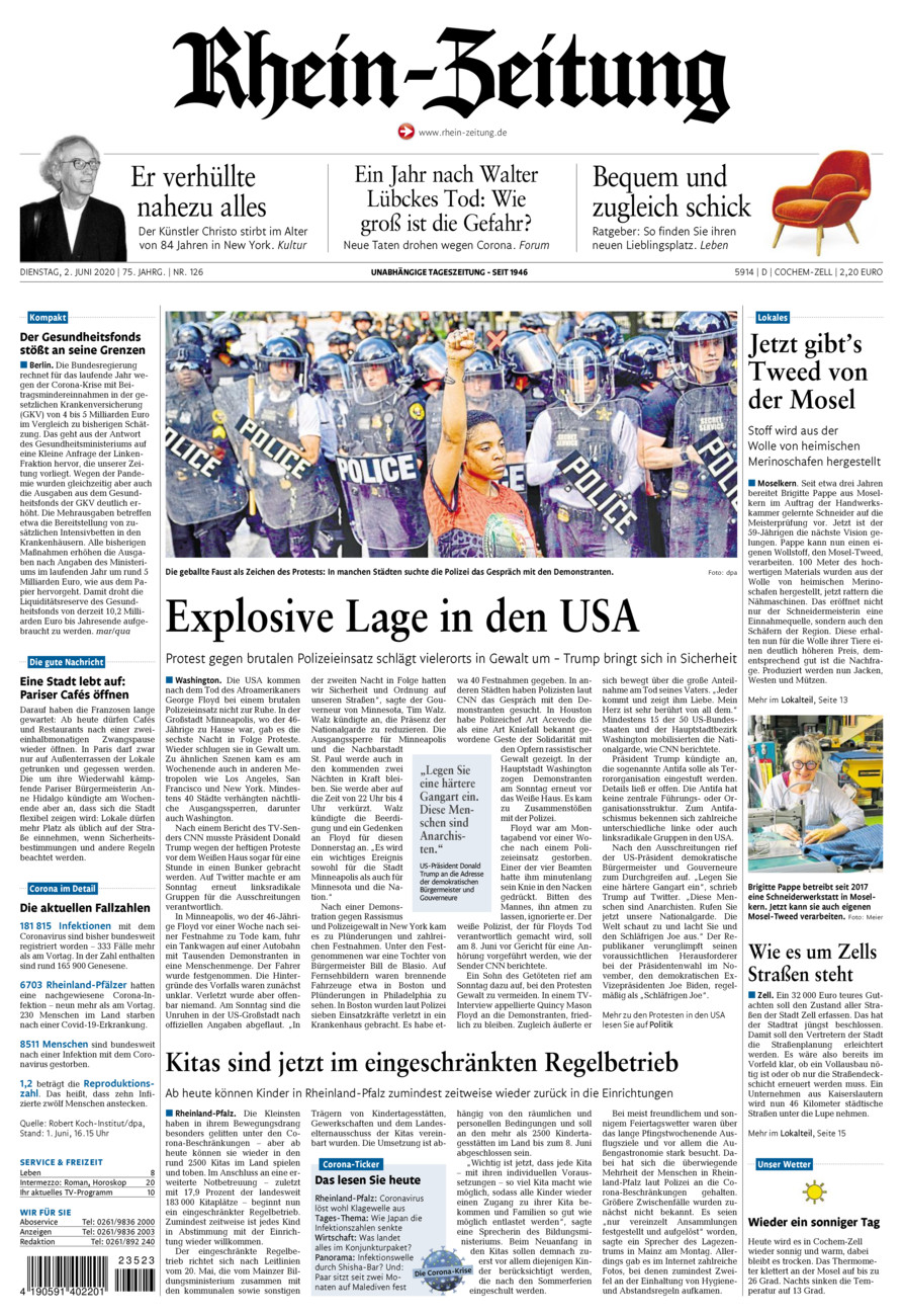 Rhein-Zeitung Kreis Cochem-Zell vom Dienstag, 02.06.2020