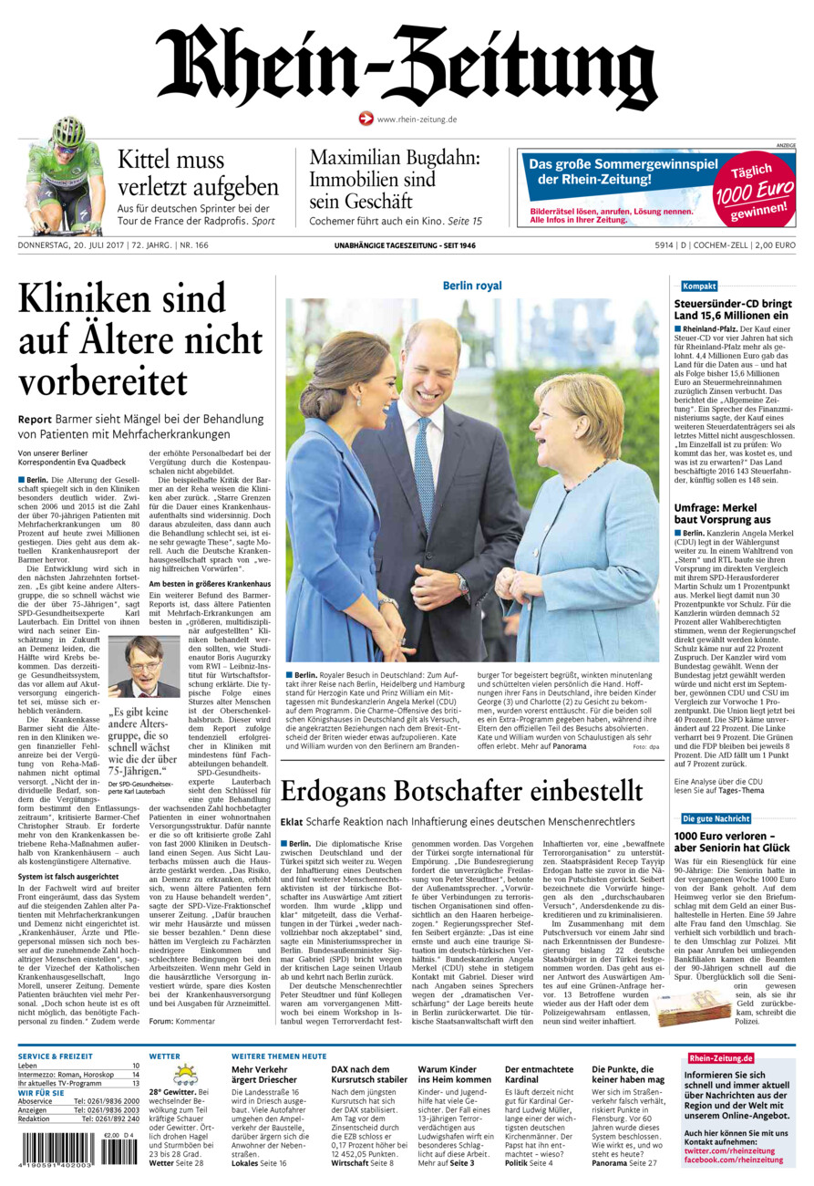 Rhein-Zeitung Kreis Cochem-Zell vom Donnerstag, 20.07.2017