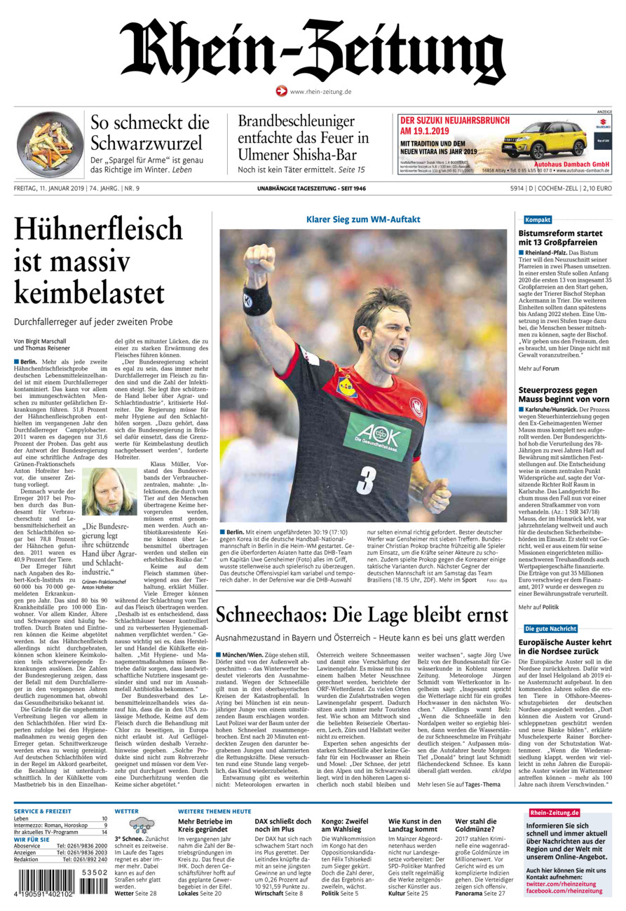 Rhein-Zeitung Kreis Cochem-Zell vom Freitag, 11.01.2019