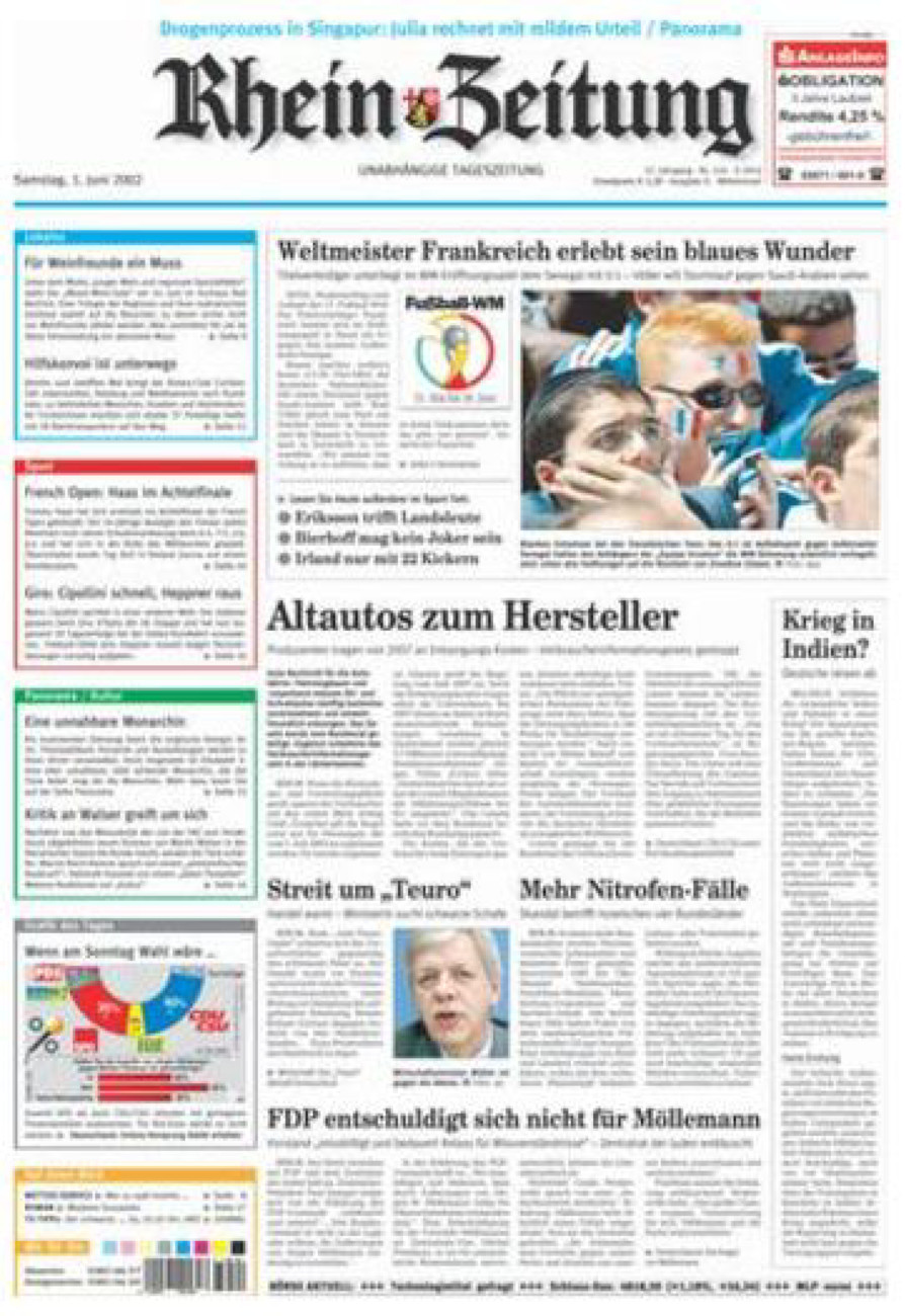 Rhein-Zeitung Kreis Cochem-Zell vom Samstag, 01.06.2002