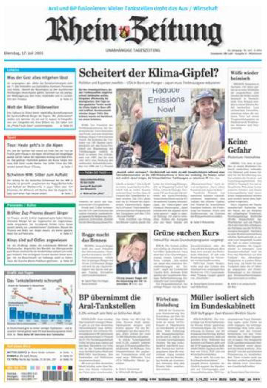 Rhein-Zeitung Kreis Cochem-Zell vom Dienstag, 17.07.2001