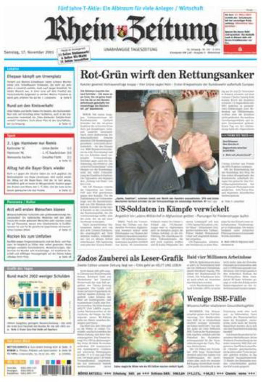 Rhein-Zeitung Kreis Cochem-Zell vom Samstag, 17.11.2001