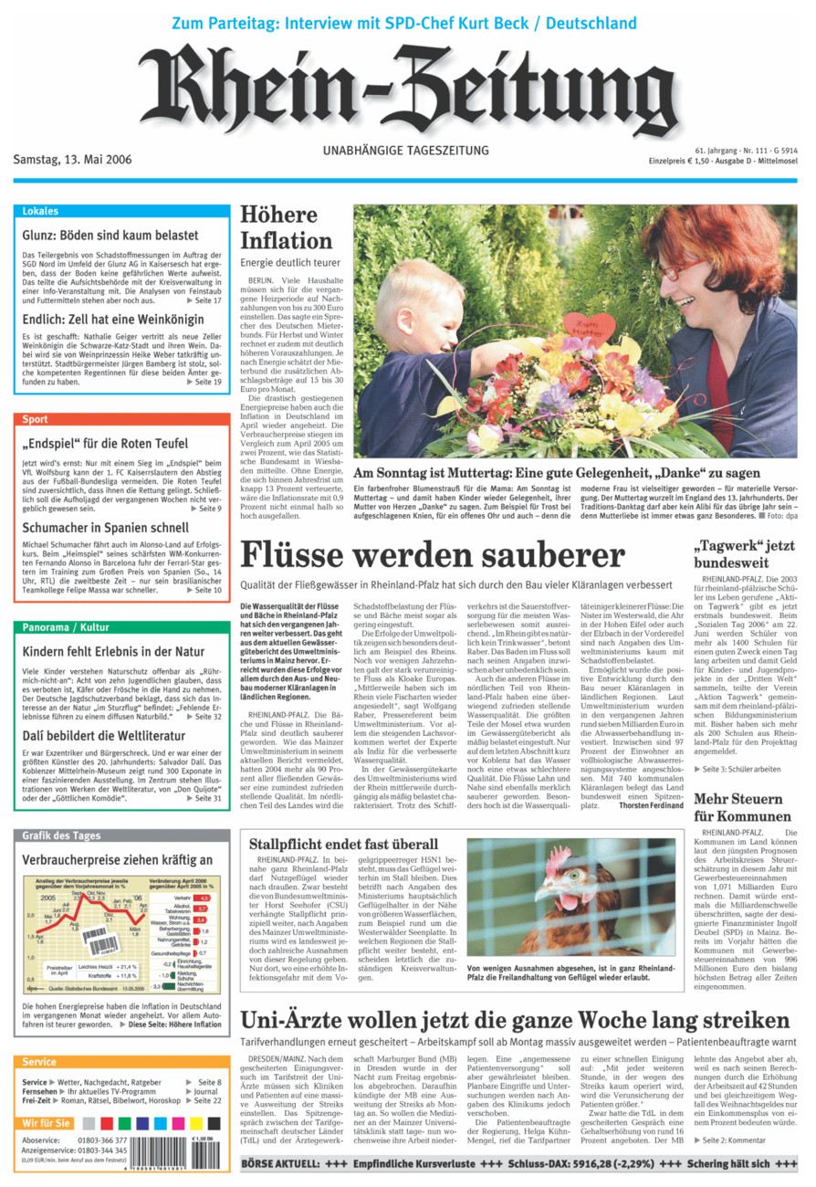 Rhein-Zeitung Kreis Cochem-Zell vom Samstag, 13.05.2006