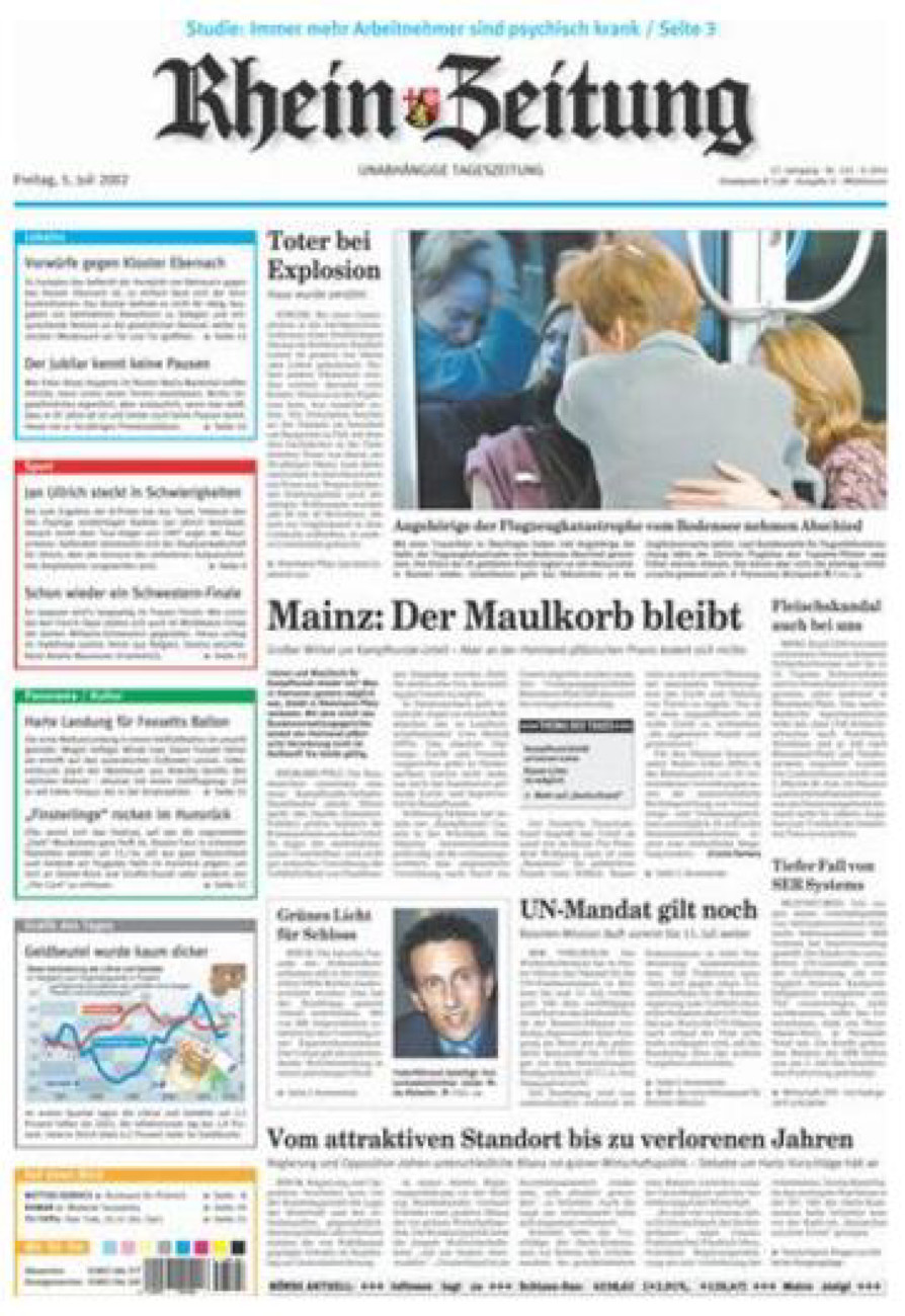 Rhein-Zeitung Kreis Cochem-Zell vom Freitag, 05.07.2002