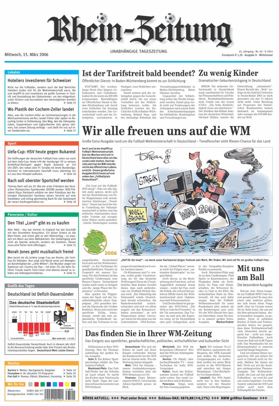 Rhein-Zeitung Kreis Cochem-Zell vom Mittwoch, 15.03.2006